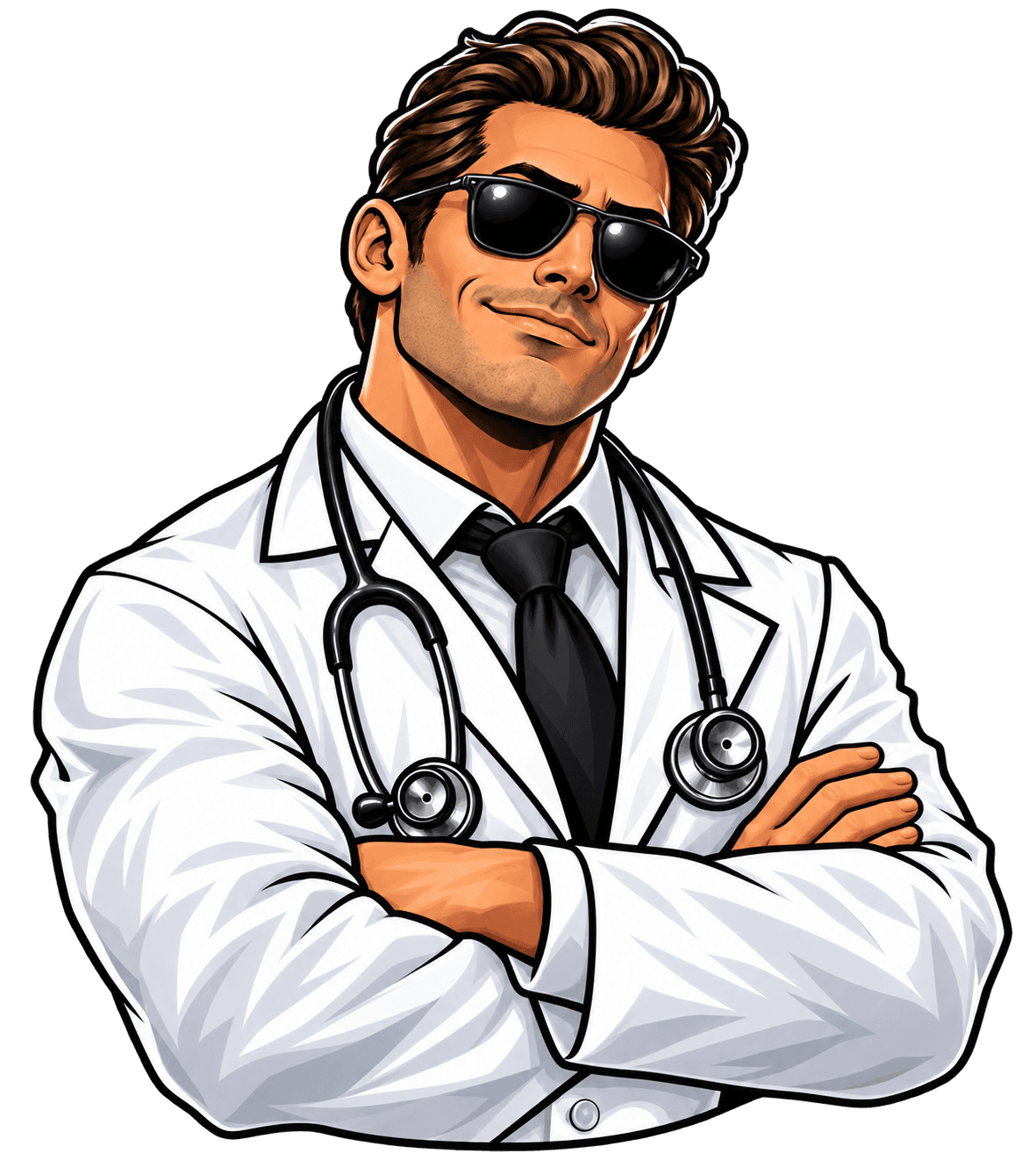 BetSlip Doctor illustrated character with arms crossed
